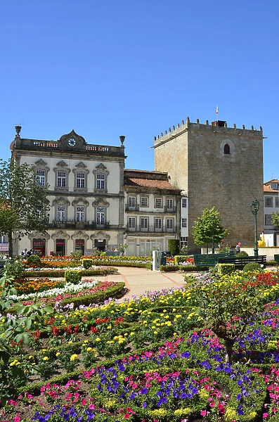 The historical centre of Barcelos with the medieval tower, dating back to the 15th