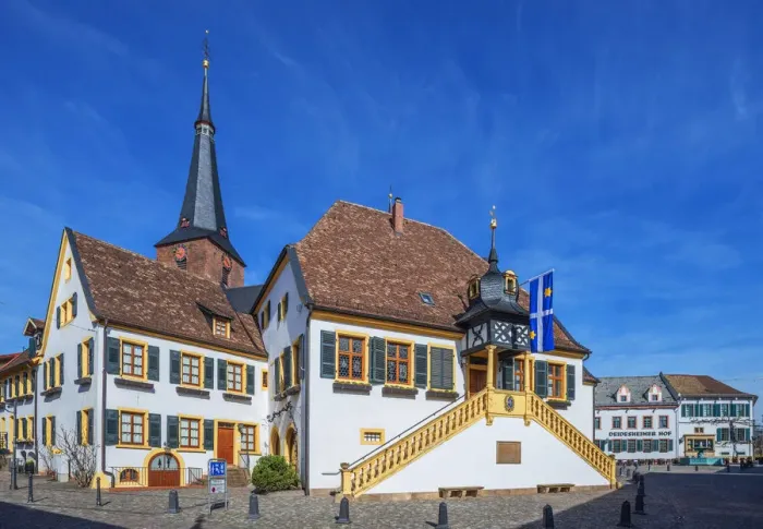 Framed Print : Historical city hall of Deidesheim, Rhineland-Palatinate, Germany