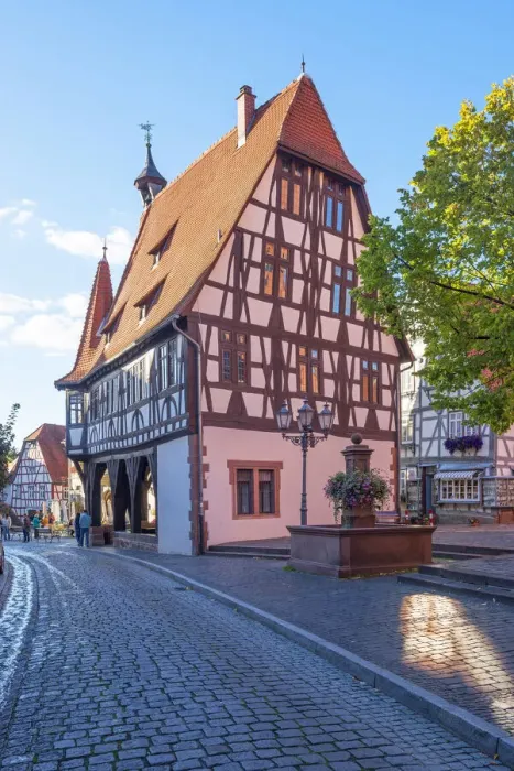 Framed Print : Historical city hall, market place, Michelstadt, Odenwald, Hesse, Germany Framed Print : Historical city hall, market place, Michelstadt, Odenwald, Hesse, Germany