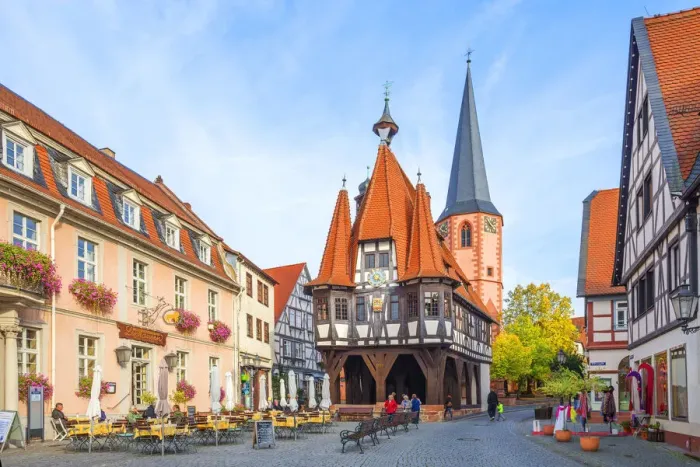 Framed Print : Historical city hall, market place, Michelstadt, Odenwald, Hesse, Germany Framed Print : Historical city hall, market place, Michelstadt, Odenwald, Hesse, Germany
