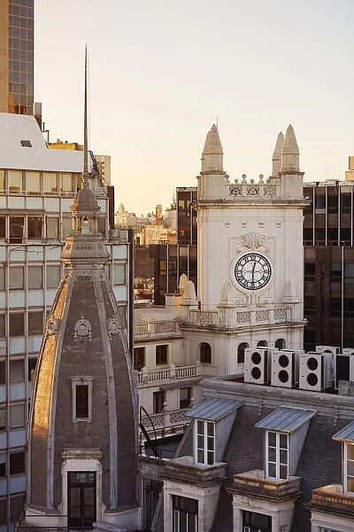 Historical domes of the Buenos Aires city centre at sunset, Monserrat, Buenos Aires, Argentina