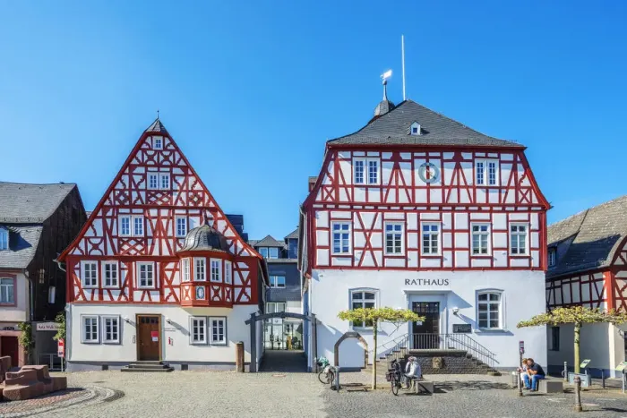 Framed Print : Historical market place of Kirchberg, Hunsruck, Rhineland-Palatinate, Germany Framed Print : Historical market place of Kirchberg, Hunsruck, Rhineland-Palatinate, Germany