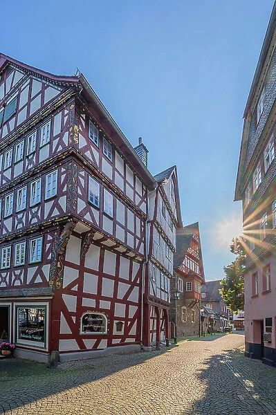 Historical old town of Herborn, Lahn, Westerwald, Hesse, Germany