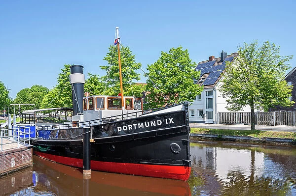 Historical steam ship at Papenburg, Emsland, Lower Saxony, Germany