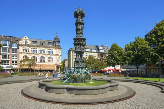 Framed Print : History column on Josef-Gorres-Platz, Koblenz, Rhineland-Palatinate, Germany Framed Print : History column on Josef-Gorres-Platz, Koblenz, Rhineland-Palatinate, Germany