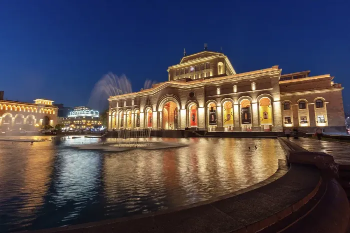 Framed Print : History Museum of Armenia at night, , Republic Square, Yerevan, Armenia Framed Print : History Museum of Armenia at night, , Republic Square, Yerevan, Armenia