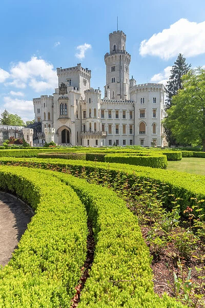 Hlubokaa castle and gardens, Hlubokaa Nad Vltavou, South Bohemia, Czech Republic