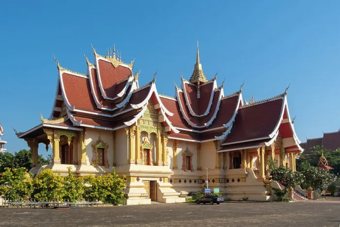 Framed Print : Ho Thammasapha, Pha That Luang, Vientiane (capital city), Laos Framed Print : Ho Thammasapha, Pha That Luang, Vientiane (capital city), Laos