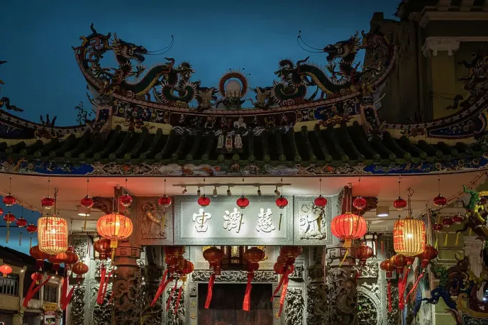 Framed Print : Hock Tien Cheng Temple, George Town, Pulau Pinang, Penang, Malaysia, Asia