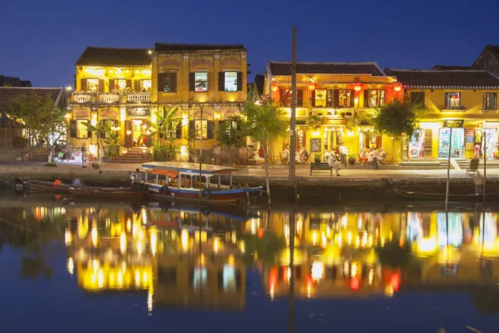 Framed Print : Hoi An at dusk, Hoi An (UNESCO World Heritage Site), Quang Nam, Vietnam