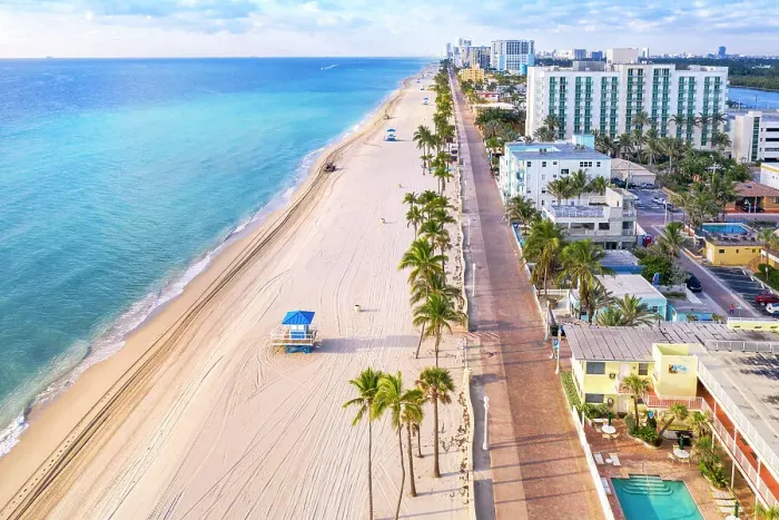 Framed Print : Hollywood Beach, Broadwalk, Hollywood, Florida, USA