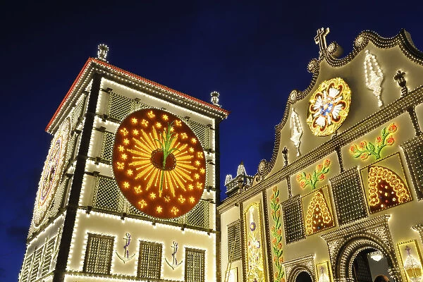 Holy Christ Church during the festivities at Ponta Delgada. Sao Miguel, Azores islands