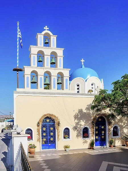 Holy Church of Agios Epiphanios, Akrotiri Village, Santorini or Thira Island, Cyclades, Greece
