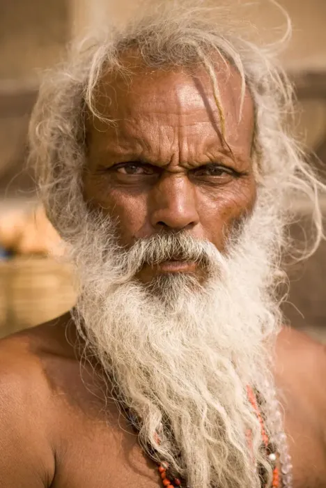 Framed Print : Holy Man, Varanasi, Uttar Pradesh, India, Asia