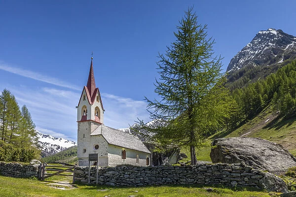 Holy Spirit Church in Kasern, Valle Aurina, South Tyrol, Italy