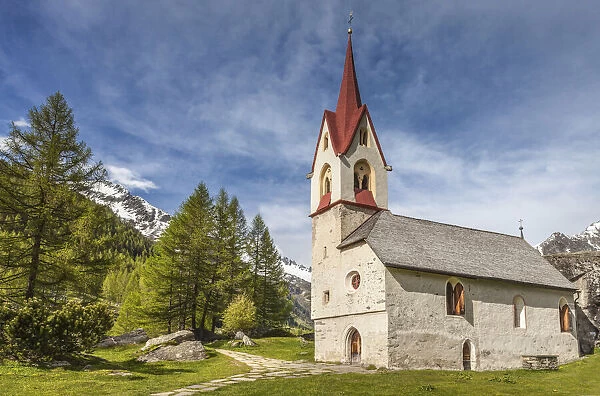 Holy Spirit Church in Kasern, Valle Aurina, South Tyrol, Italy