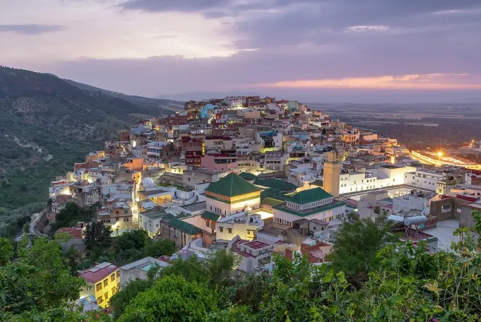 Framed Print : The holy town of Moulay Idris, near Meknes, Morocco