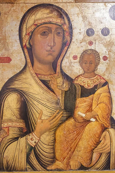 Holy Virgin icon, 17th century, Palekh, Ivanovo region, Russia