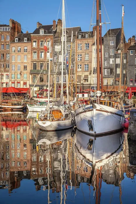 Framed Print : Honfleur harbor in the morning light, Calvados, Normandy, France Framed Print : Honfleur harbor in the morning light, Calvados, Normandy, France