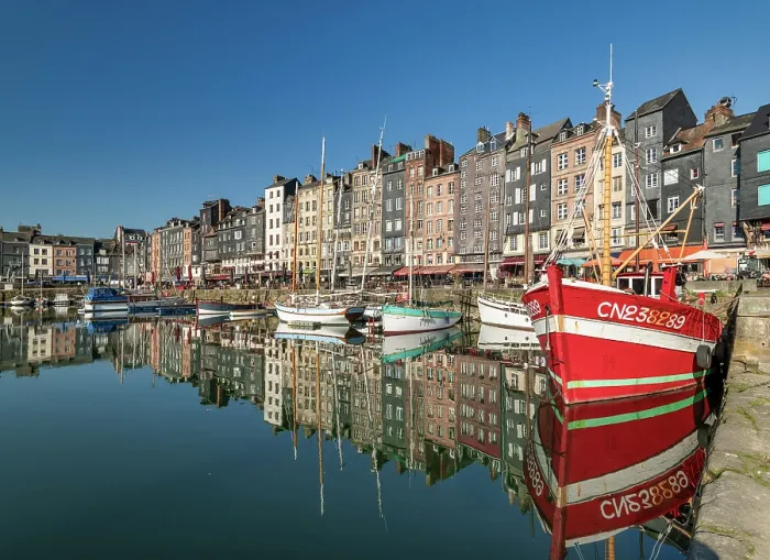 Framed Print : Honfleur Harbour Reflections, Honfleur, Normandy, France Framed Print : Honfleur Harbour Reflections, Honfleur, Normandy, France