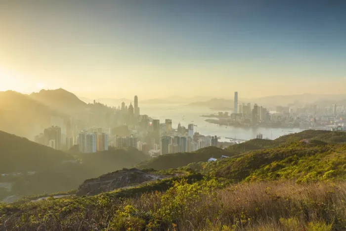 Framed Print : Hong Kong Island and Kowloon, Hong Kong Framed Print : Hong Kong Island and Kowloon, Hong Kong