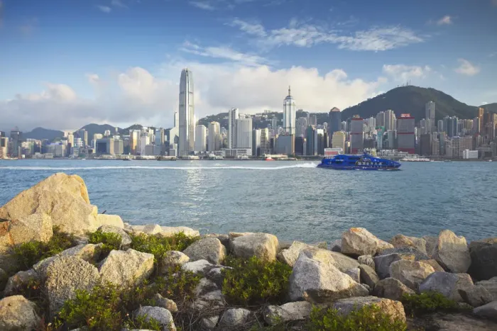 Framed Print : Hong Kong Island skyline, Hong Kong, China Framed Print : Hong Kong Island skyline, Hong Kong, China