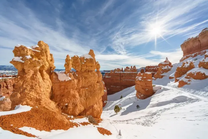 Framed Print : Hoodoos at Bryce Canyon in Winter Season, Utah, USA Framed Print : Hoodoos at Bryce Canyon in Winter Season, Utah, USA