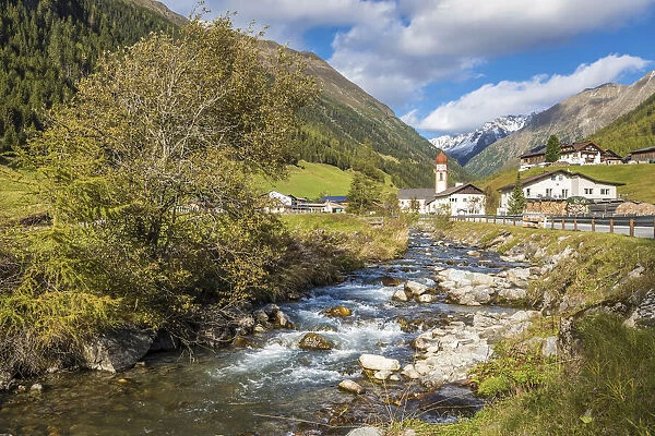 Horlachbach stream in Niederthai in the Oetz valley, Tyrol, Austria