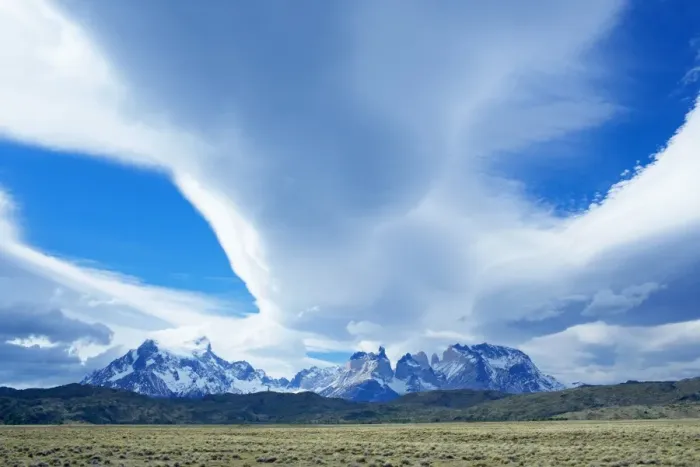 Framed Print : Horns of Paine mountains, Torres del Paine National Park, Patagonia, Chile, South America
