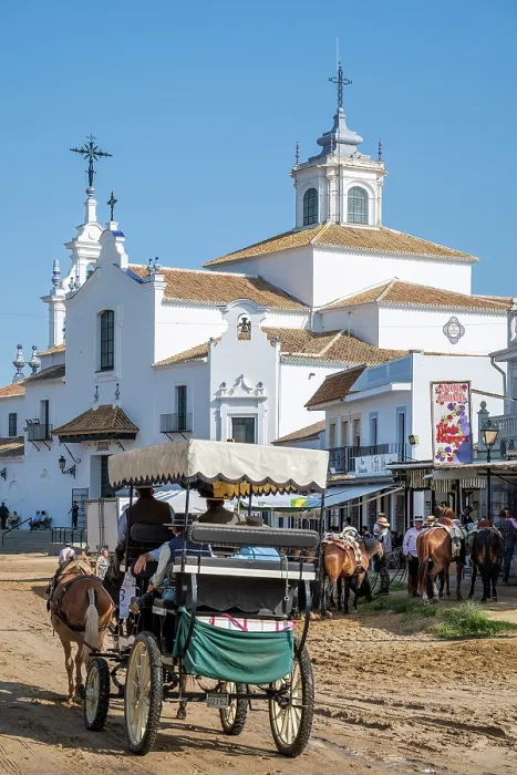Framed Print : Horse-drawn carriage, Romeria de El Rocio pilgrimage, El Rocio, Huelva, Andalusia, Spain Framed Print : Horse-drawn carriage, Romeria de El Rocio pilgrimage, El Rocio, Huelva, Andalusia, Spain