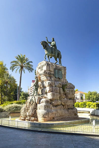 Horse Monument on Plaza de Espana, Palma de Mallorca, Mallorca, Balearic Islands, Spain