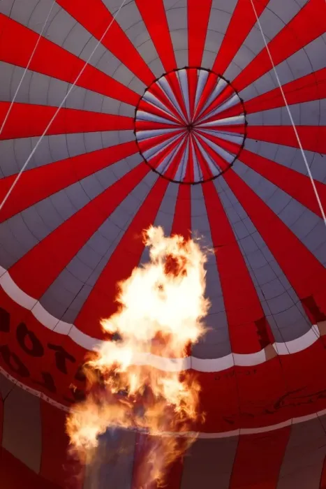 Framed Print : Hot Air Balloon being inflated for take-off Framed Print : Hot Air Balloon being inflated for take-off