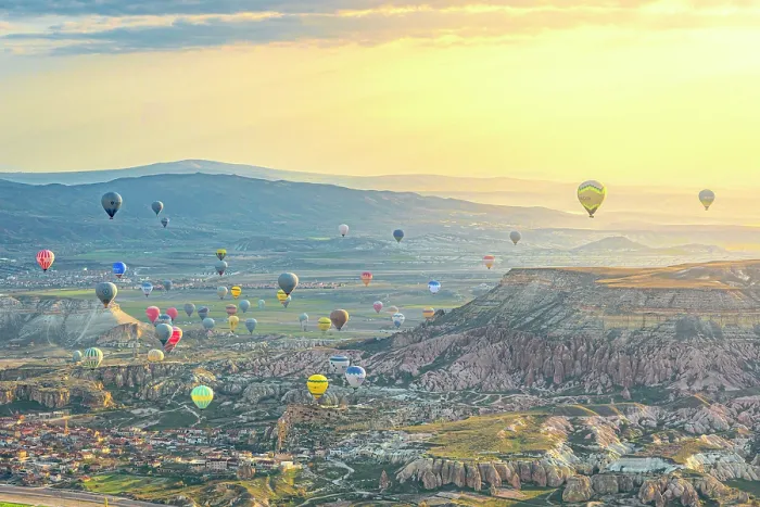 Framed Print : Hot air balloons over Cappadocia at a misty sunrise, Nevsehir Province, Central Anatolia, Turkey Framed Print : Hot air balloons over Cappadocia at a misty sunrise, Nevsehir Province, Central Anatolia, Turkey