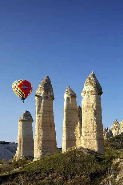 Hot Air Balloons & Fairy Chimneys in Honey Valley, near Goreme, Cappadocia, Turkey