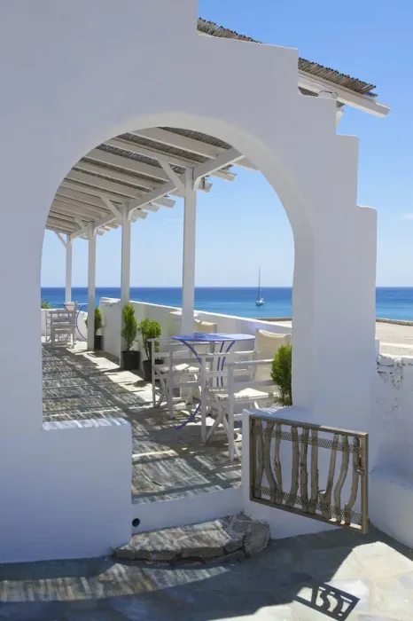 Framed Print : Hotel in Angali, Folegandros, Cyclades, Greece