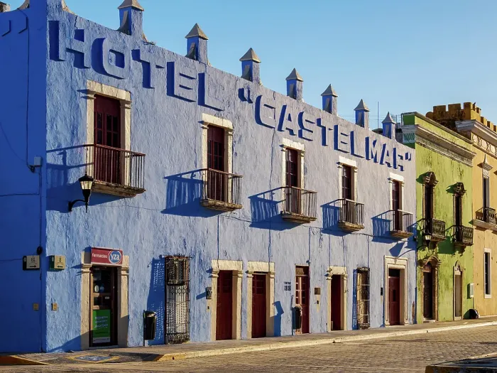 Framed Print : Hotel Castelmar, Campeche City, Campeche State, Mexico
