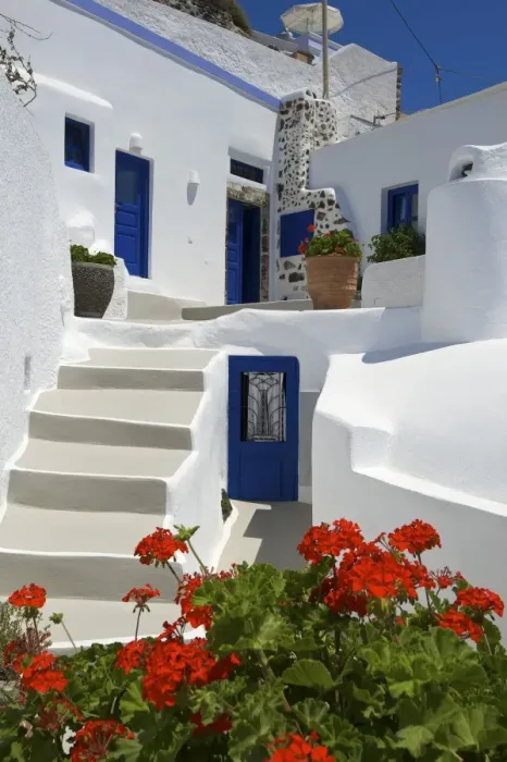 Framed Print : Hotel in Imerovigli, Santorini, Cyclades, Greece Framed Print : Hotel in Imerovigli, Santorini, Cyclades, Greece