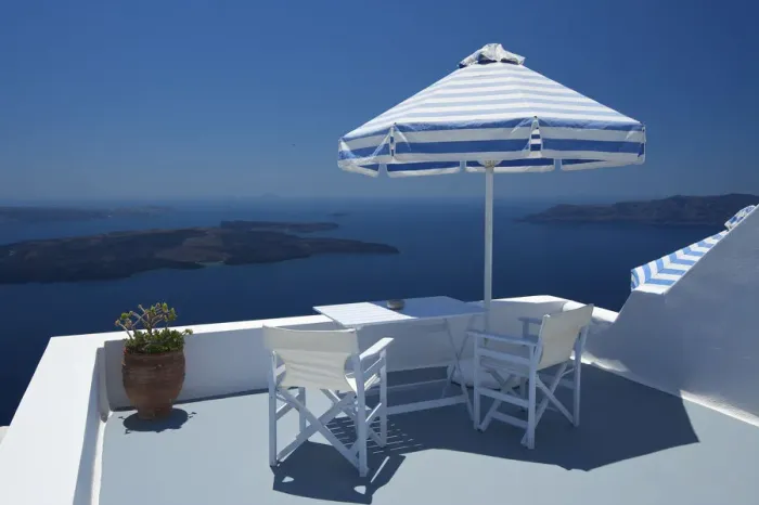 Framed Print : Hotel in Imerovigli, Santorini, Cyclades, Greece Framed Print : Hotel in Imerovigli, Santorini, Cyclades, Greece