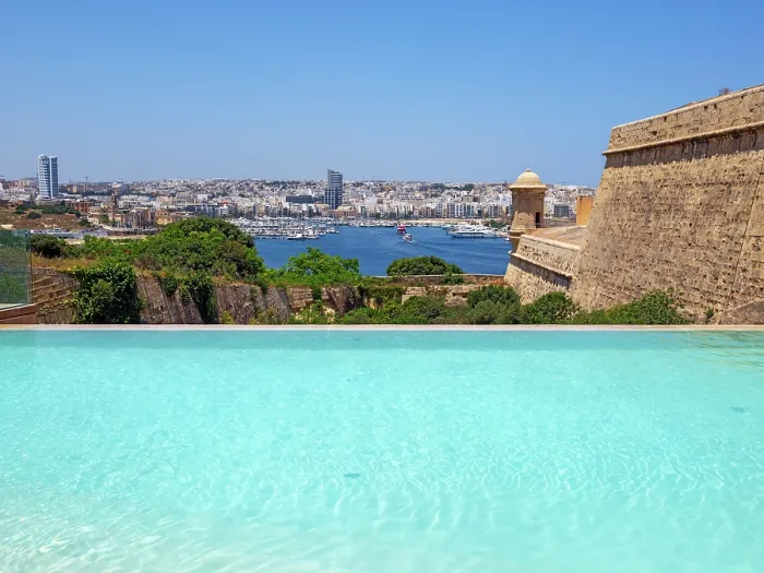 Framed Print : Hotel Phoenicia Pool View, Valletta, Malta Framed Print : Hotel Phoenicia Pool View, Valletta, Malta