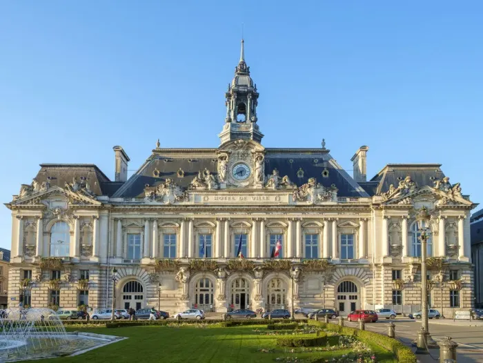 Framed Print : Hotel de Ville (city hall) on Place Juan Juares, Tours, Indre-et-Loire