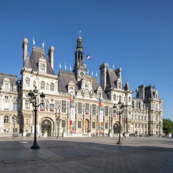 Framed Print : Hotel de Ville, housing of the citys local administration, Paris, France