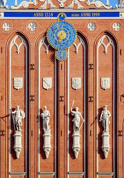 House of the Black Heads, detailed view, Town Hall Square, Riga, Latvia