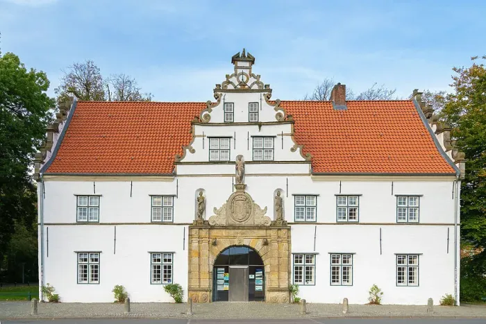 Framed Print : House with gable against sky, Husum, Nordfriesland, Schleswig-Holstein, Germany Framed Print : House with gable against sky, Husum, Nordfriesland, Schleswig-Holstein, Germany