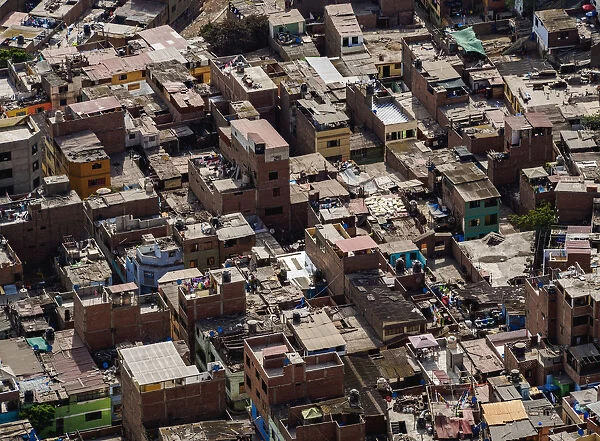House Roofs seen from the San Cristobal Hill, Lima, Peru