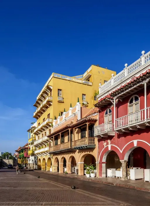 Framed Print : Houses with Balconies, Plaza de Los Coches, Old Town, Cartagena, Bolivar Department Framed Print : Houses with Balconies, Plaza de Los Coches, Old Town, Cartagena, Bolivar Department