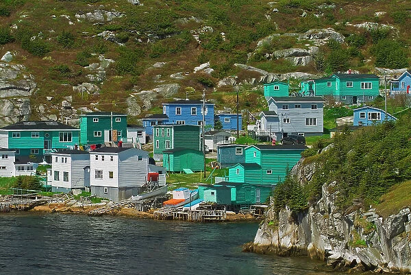 Houses in the coastal village of Rose Blanche Rose Balnche, Newfoundland & Labrador, Canada