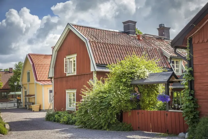 Framed Print : Houses in the old town of Sigtuna, Stockholm County, Sweden Framed Print : Houses in the old town of Sigtuna, Stockholm County, Sweden