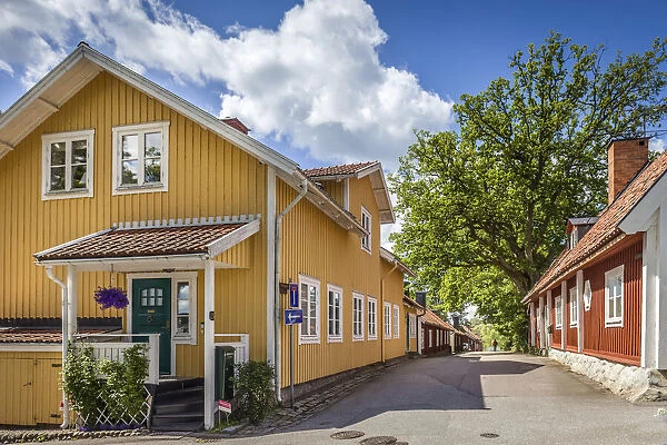 Houses in the old town of Sigtuna, Stockholm County, Sweden