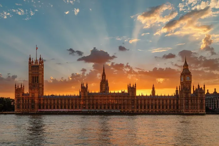 Framed Print : Houses of Parliament with Big Ben, London, England