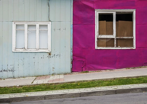 Houses in Punta Arenas, Magallanes Province, Patagonia, Chile